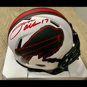 COPY - COPY - Josh Allen Autographed Buffalo Bills lunar eclipse NFL mini helmet